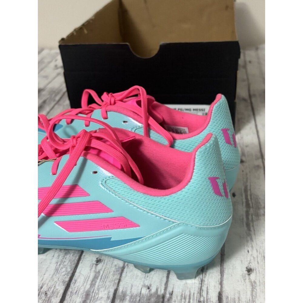 adidas F50 League Messi FG/MG Soccer Cleats Adult Aqua Pink 8.5m/9.5w NEW - Picture 6 of 10